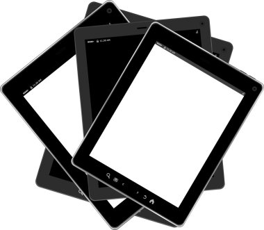 tablet pc bilgisayar boş bir ekran ile