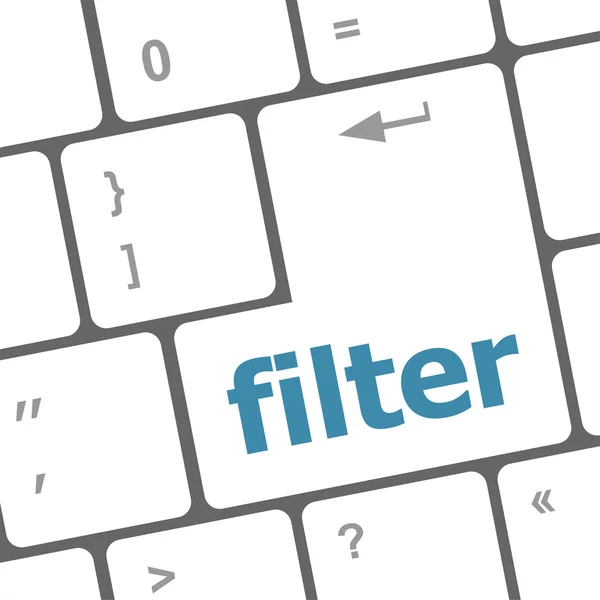 Przycisk Filtr na klawisz na klawiaturze komputera pc — Zdjęcie stockowe