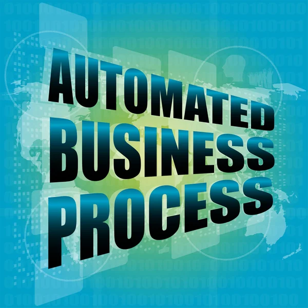 Geschäftskonzept, automatisierte Geschäftsprozesse digitale Touchscreen-Schnittstelle — Stockfoto