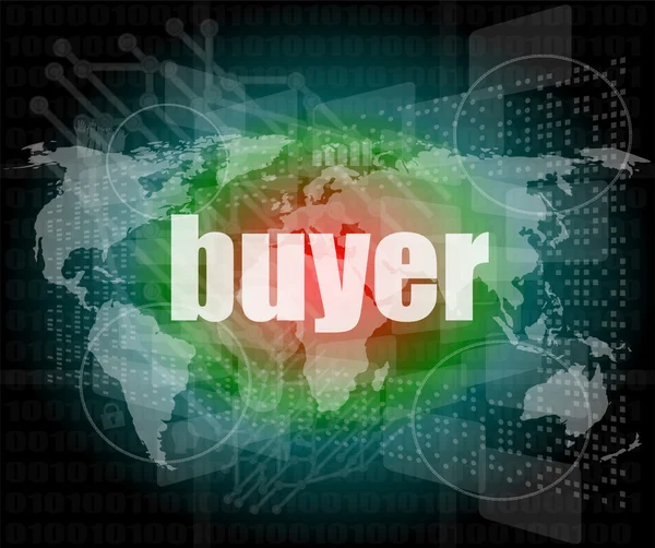 Köpord på digital pekskärm, affärsidé — Stockfoto