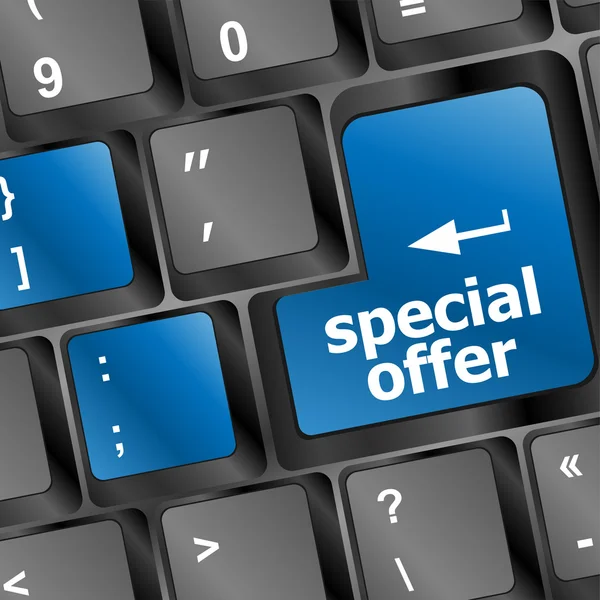 Special offer button on computer keyboard — Stock Photo, Image