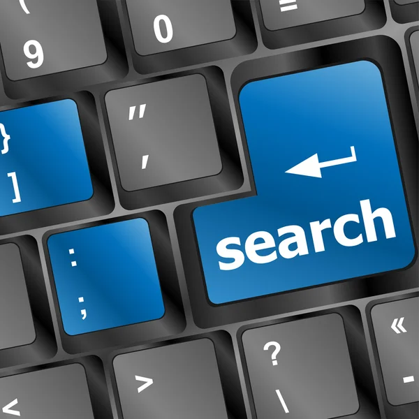 Search concept on the modern computer keyboard key — Stock Photo, Image