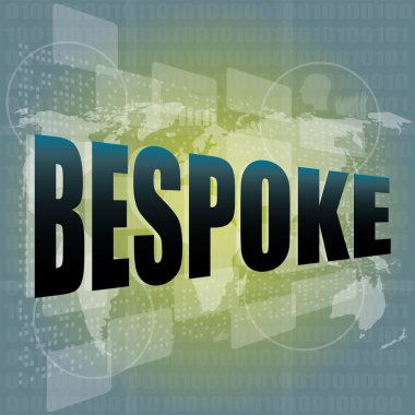 iş konsepti, özel yapılmış dijital dokunmatik ekran arayüzü