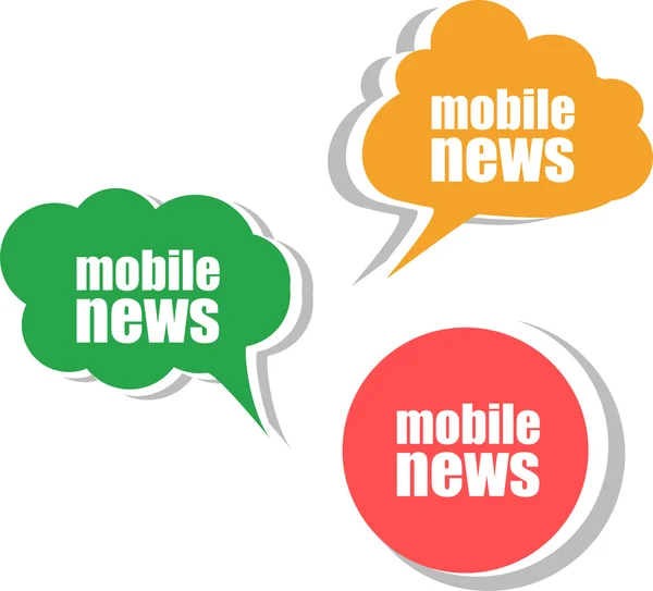 Mobile Nachrichten. Aufkleber, Etiketten, Tags. Banner für Unternehmen, Vorlage für Infografiken — Stockfoto