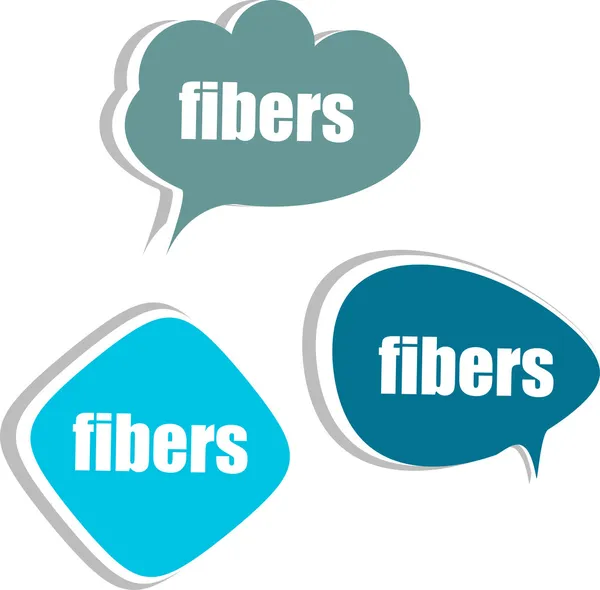 Fibres. Jeu d'autocollants, étiquettes, étiquettes. Modèle d'infographie — Photo