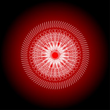 kırmızı dekoratif tasarım sertifikası elemanları. Guilloche Desenleri ayarlandı