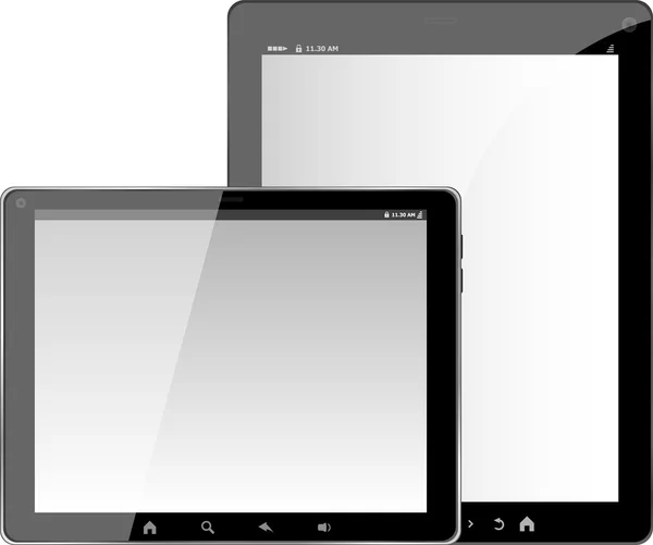 Set tablet pc isolato su sfondo bianco — Foto Stock