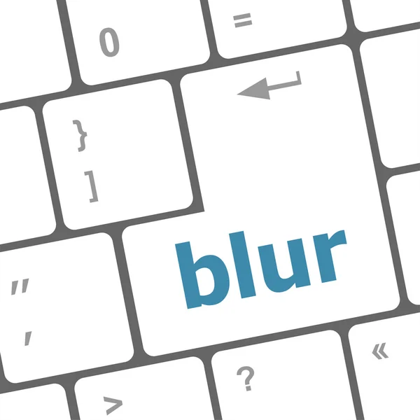 Blur button on computer pc keyboard key — Stock Photo, Image
