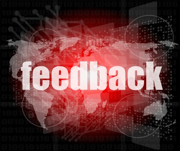 Concetto IT di tecnologia dell'informazione: parole Feedback sullo schermo — Foto Stock