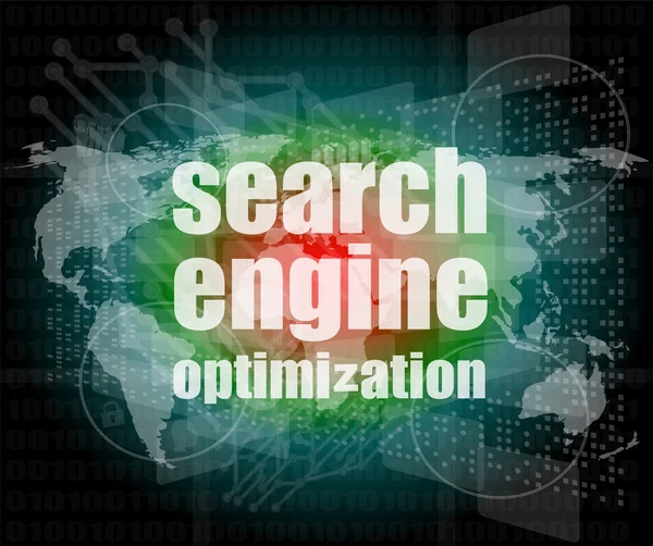 Search Engine Optimization - SEO Entrar janela do navegador — Fotografia de Stock