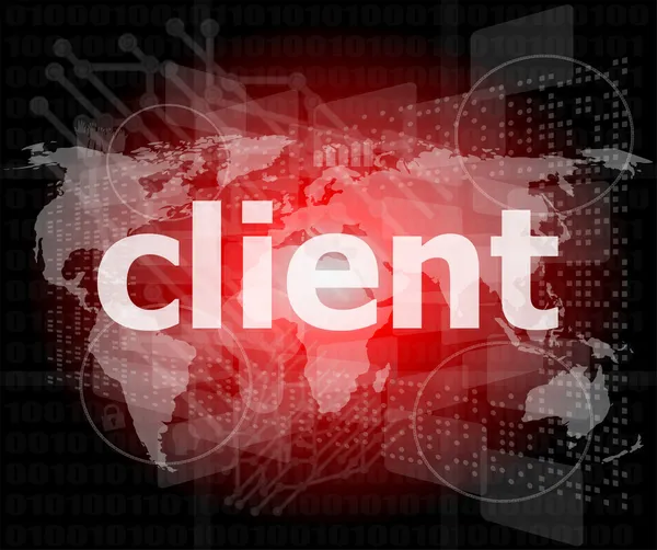 SEO webbdesign koncept: klient på business digital bakgrund — Stockfoto