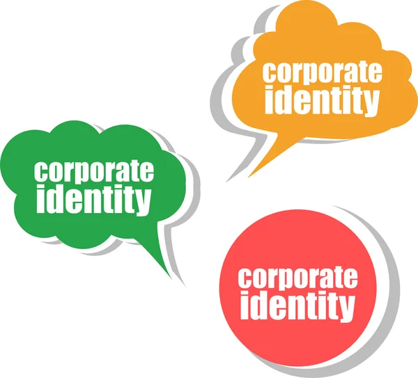 Identidad corporativa. Set de pegatinas, etiquetas, etiquetas. Banderas de negocios, Plantilla para infografías — Foto de Stock