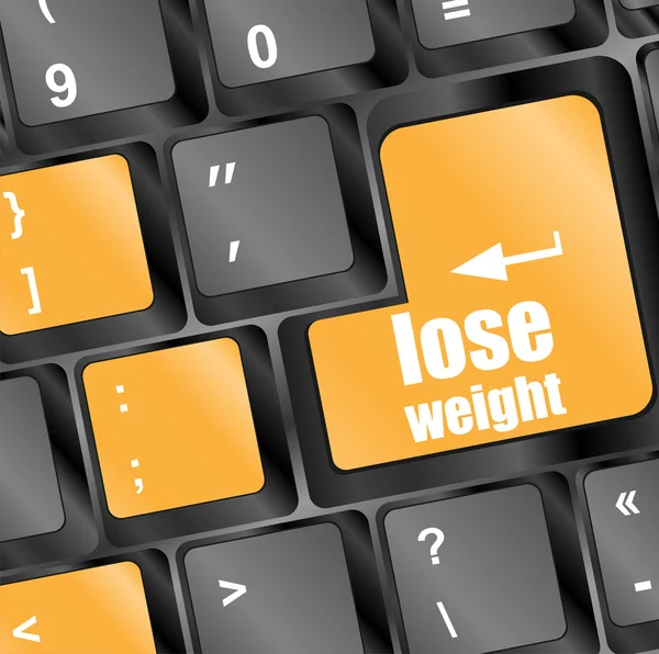 Lose weight on keyboard key button — Stock Photo, Image