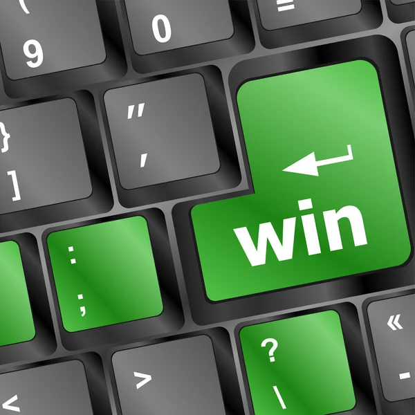 Win word on computer keyboard key button — Stock Photo, Image