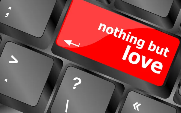 Computer keyboard key - nothing but love — Stock Photo, Image