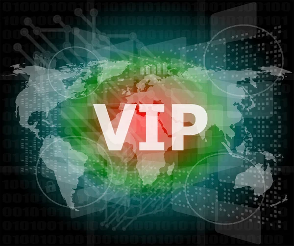 Слова vip на цифровом экране, бизнес-концепция — стоковое фото
