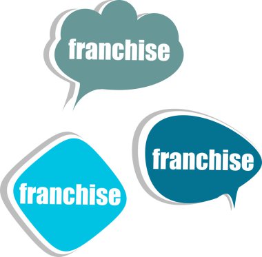 franchise. Etiketler, etiket, Etiketler kümesi. Şablon için Infographics