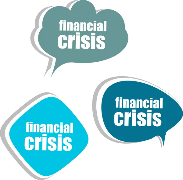 Financiële crisis. aantal stickers, etiketten, tags. sjabloon voor infographics — Stockfoto