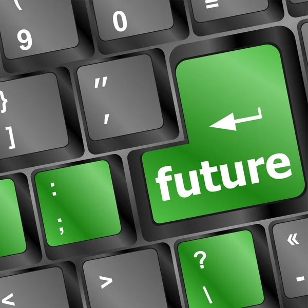 Tasto futuro o tastiera che mostra previsione o concetto di investimento — Foto Stock
