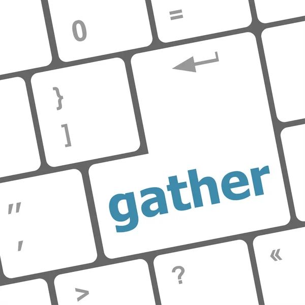 Gather button on computer pc keyboard key — Stock Photo, Image