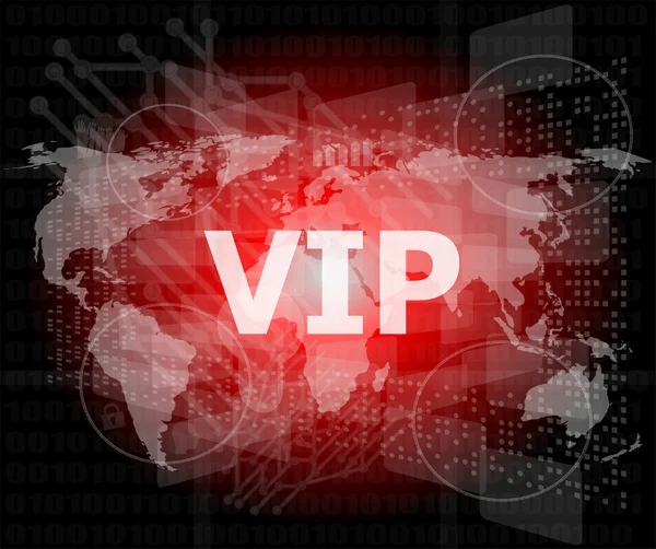 Palabras vip en pantalla digital, concepto de negocio — Foto de Stock