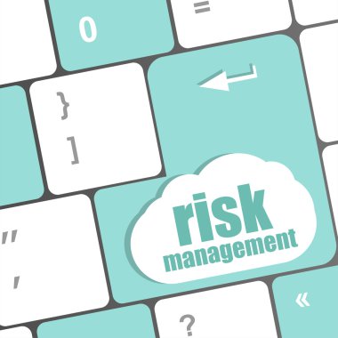 Risk yönetimi düğmesi olan klavye, İnternet konsepti