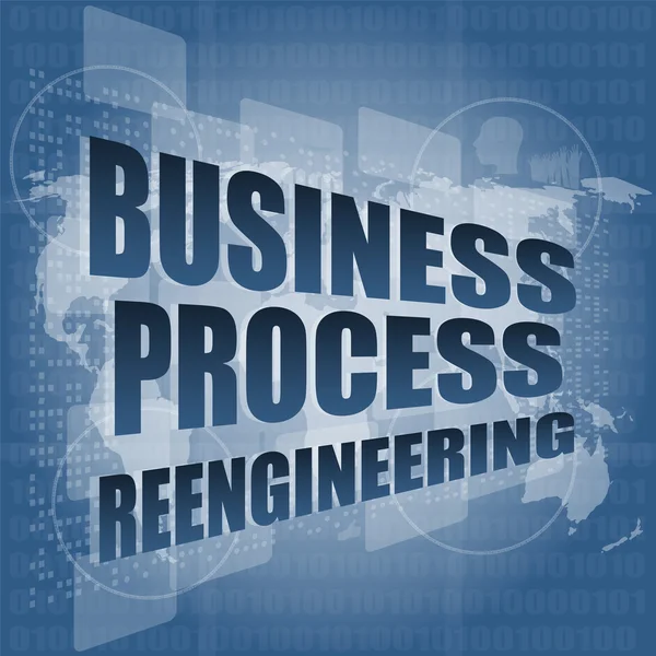 Processo di reingegnerizzazione del business interfaccia hi tecnologia — Foto Stock