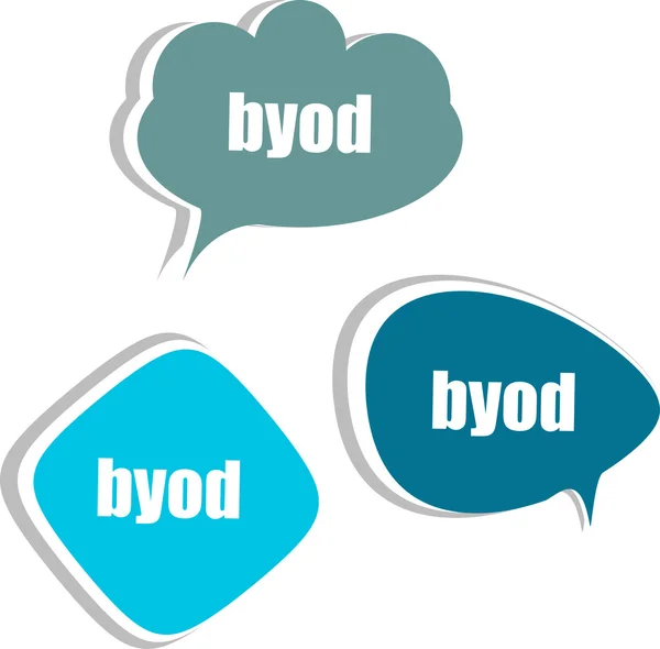 Byod. Set of stickers, labels, tags. Template for infographics — Stock Photo, Image