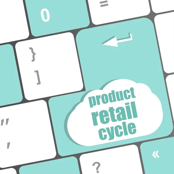 Klíč maloobchodního cyklu produktu místo zadávacího klíče — Stock fotografie