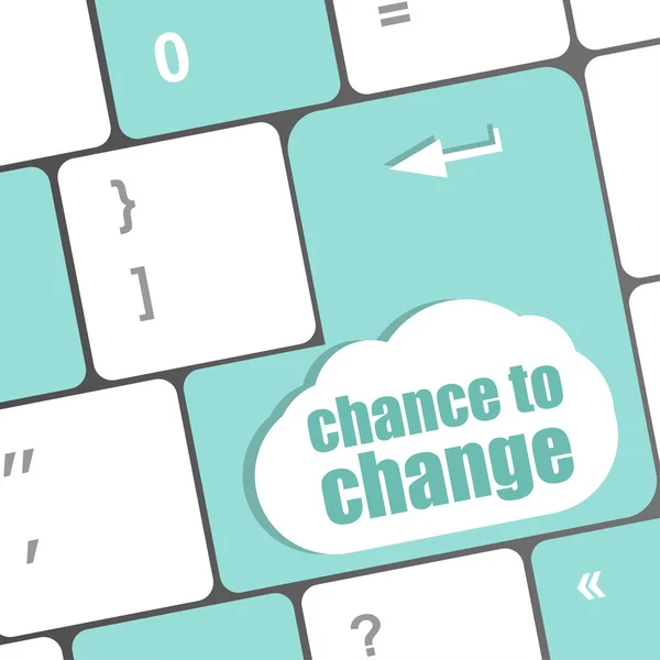 Chance to change key on keyboard showing business success — Stock Photo, Image