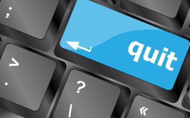 Siyah internet bilgisayar klavyesindeki çıkış düğmesi