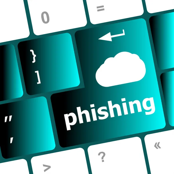 Privacy concept: computer keyboard with word Phishing — Stock Photo, Image