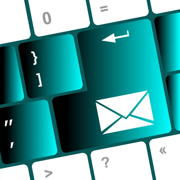 Mail-Tastatur-Taste auf Computer-Tastatur-Taste — Stockfoto