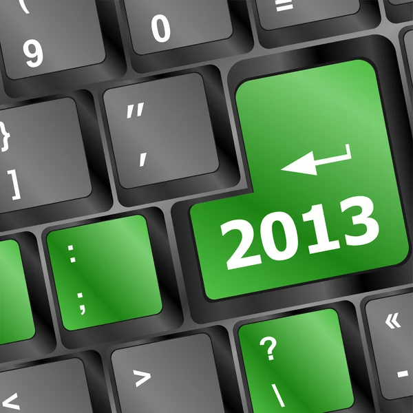 2013 Tecla en el teclado. Año nuevo — Foto de Stock