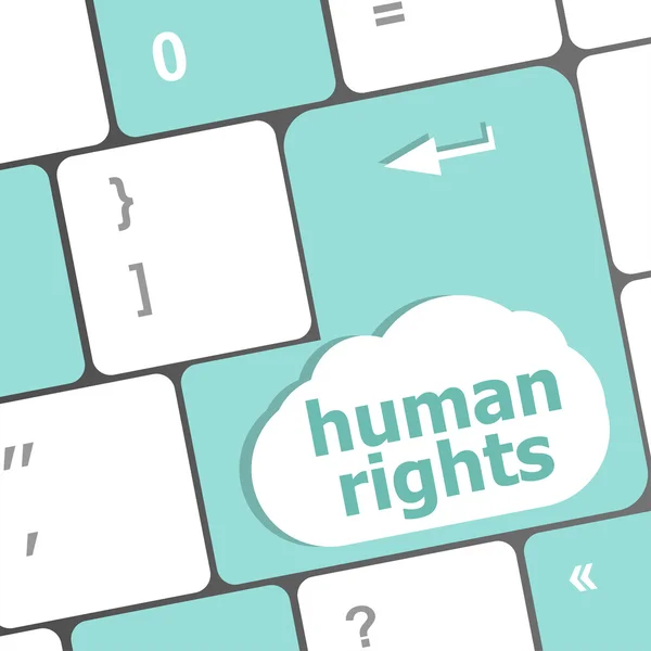 Arrow button with human rights word — Stock Photo, Image