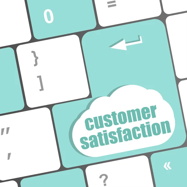 Customer satisfaction key word on computer keyboard — Stock Photo, Image