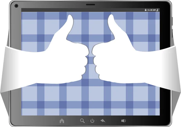 Tablet digitale PC e mani — Foto Stock