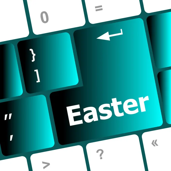 Ostern Text-Taste auf Tastatur-Tasten — Stockfoto