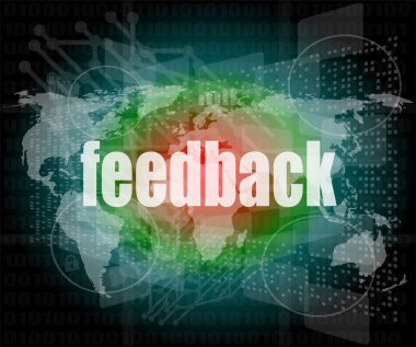 Bilgi teknolojisi bu kavramı: geri bildirim ekranda kelimeler