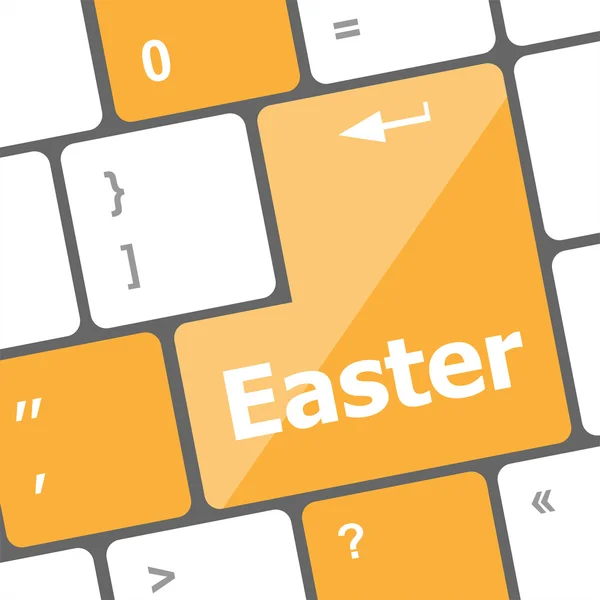 Ostern Text-Taste auf Tastatur-Tasten — Stockfoto