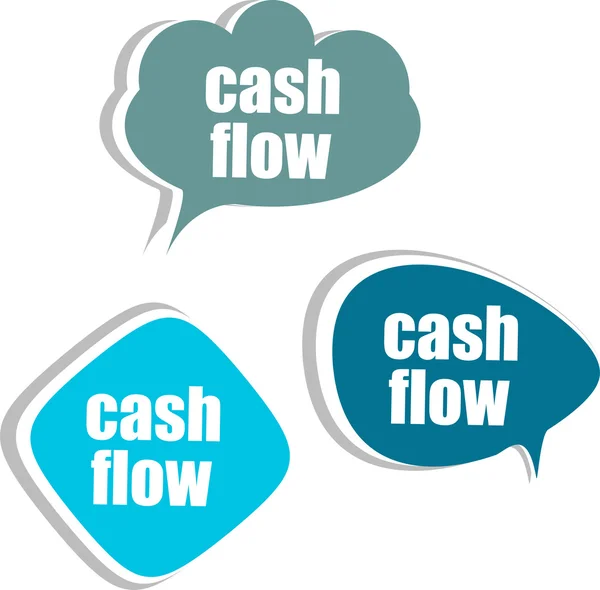 Cash-flow. aantal stickers, etiketten, tags. zakelijke banners, sjabloon voor infographics — Stockfoto