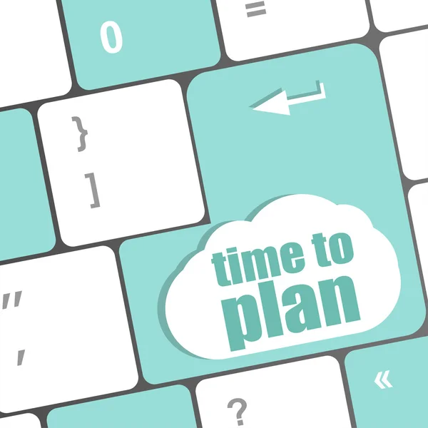 Future time to plan concept with key on computer keyboard — Stock Photo, Image