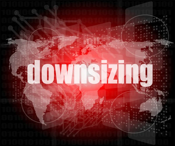 Business concept: words Downsizing on digital background — Stock Photo, Image