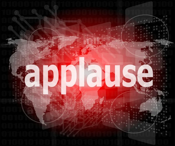 Applaus woord poster concept. financiële steun bericht ontwerp — Stockfoto