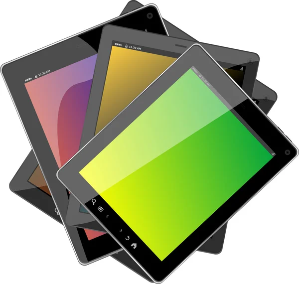 Uppsättning av tablet pc-datorer — Stockfoto