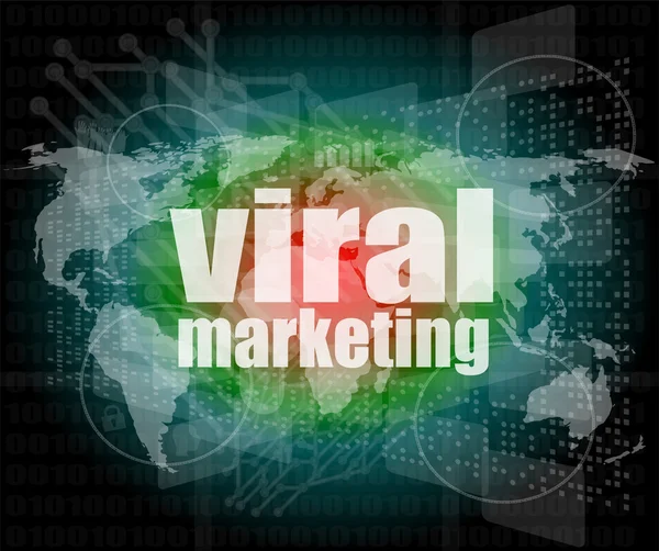 Marketing concept: words Viral Marketing on digital screen — Stock Photo, Image