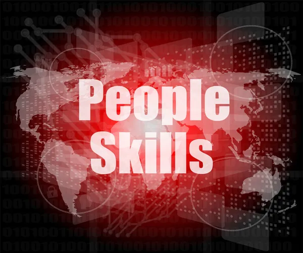 People skills words on digital touch screen — Stock Photo, Image