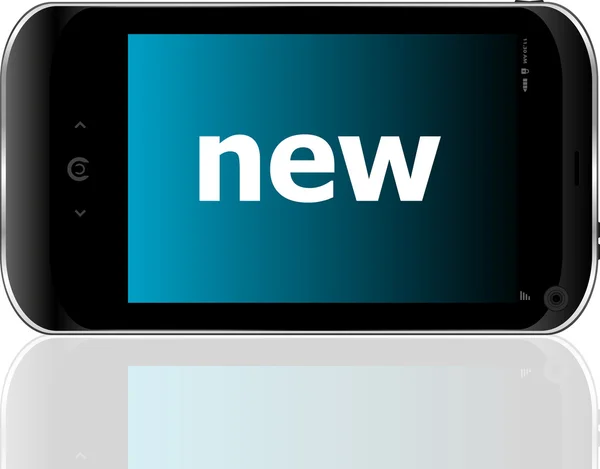 Yeni word, iş kavramı ile akıllı telefon — Stok fotoğraf