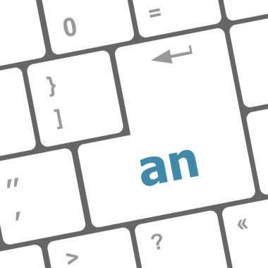 klavye ile beyaz düğmesi, üzerinde bir kelime girin