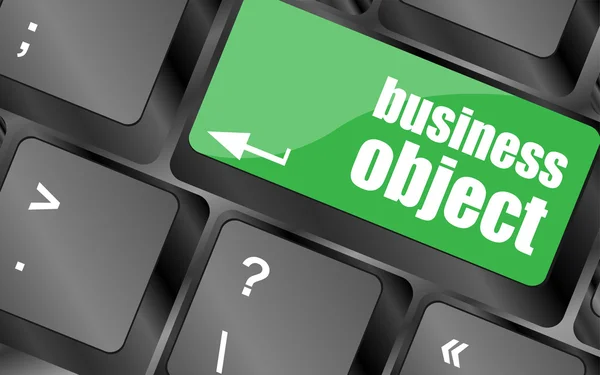 Business object - sociala begrepp på datortangentbord, affärsidé — Stockfoto
